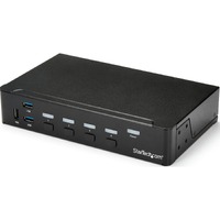 StarTech.com KVM Switchbox - TAA Compliant - 4 Computer(s) - 1 Local User(s) - 1920 x 1080 - 11 x USB - 5 x HDMI - 1U - Rack-mountable, Desktop