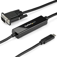 StarTech.com 3ft/1m USB C to VGA Cable - 1920x1200/1080p USB Type C DP Alt Mode to VGA Video Monitor Adapter Cable -Works w/ Thunderbolt 3 - First 1