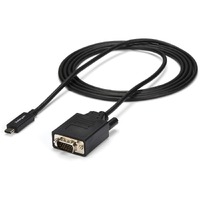 StarTech.com 6ft/2m USB C to VGA Cable - 1920x1200/1080p USB Type C DP Alt Mode to VGA Video Monitor Adapter Cable -Works w/ Thunderbolt 3 - First 1