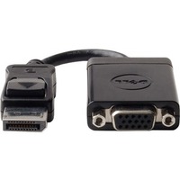 Dell DisplayPort(M) to VGA(F) Adapter - First End: 1 x 20-pin DisplayPort 1.1a Digital Audio/Video - Male - Second End: 1 x 15-pin HD-15 VGA - Female