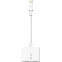 Belkin Rockstar 11.43 cm Lightning Audio/Power Cable for iPhone - 1 - First End: 1 x Lightning - Male - Second End: 2 x Lightning - Female - MFI - -