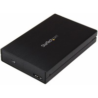 StarTech.com Drive Enclosure SATA/600 - USB 3.1 Micro-B Host Interface - UASP Support External - Black - 1 x HDD Supported - 1 x SSD Supported - 1 x