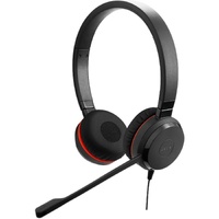 Jabra Evolve 30 II Wired Over-the-head Stereo Headset - Black - Binaural - Circumaural - 120 cm Cable - Noise Cancelling Microphone - Mini-phone
