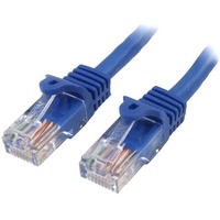 StarTech.com 0.5m Blue Cat5e Patch Cable with Snagless RJ45 Connectors - Short Ethernet Cable - 0.5 m Cat 5e UTP Cable - Make Fast Ethernet with PoE
