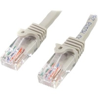StarTech.com 0.5m Gray Cat5e Patch Cable with Snagless RJ45 Connectors - Short Ethernet Cable - 0.5 m Cat 5e UTP Cable - Make Fa