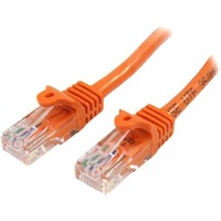 StarTech.com 0.5m Orange Cat5e Patch Cable with Snagless RJ45 Connectors - Short Ethernet Cable - 0.5 m Cat 5e UTP Cable - Make Fast Ethernet with -