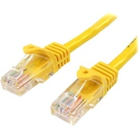 StarTech.com 0.5m Yellow Cat5e Patch Cable with Snagless RJ45 Connectors - Short Ethernet Cable - 0.5 m Cat 5e UTP Cable - Make