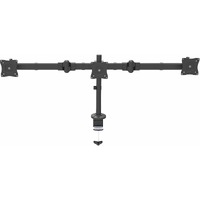StarTech.com Desk Mount Triple Monitor Arm, 3 VESA 27" (17.6lb/8kg) Displays, Ergonomic Height Adjustable Articulating Pole Mount - Height Adjustable