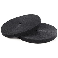 StarTech.com Hook-and-Loop Cable Management Tie - 25 ft. Roll - Black - Cut-to-Size Cable Wrap / Straps - Tie Strap - 7.6 m Length - Fabric