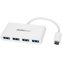 StarTech.com USB Hub - USB Type C - External - White - 4 Total USB Port(s) - 4 USB 3.0 Port(s) - Linux, Mac, PC