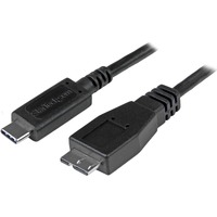 StarTech.com 0.5m USB C to Micro USB Cable - M/M - USB 3.1 Cable (10Gbps) - USB 3.1 Type C to Micro USB Type B Cable - Connect USB Micro-B devices to