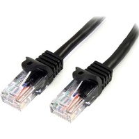 StarTech.com 10m Black Cat5e Patch Cable with Snagless RJ45 Connectors - Long Ethernet Cable - 10 m Cat 5e UTP Cable - Make Fast