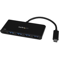 StarTech.com USB Hub - USB Type C - External - Black - 4 Total USB Port(s) - 4 USB 3.0 Port(s) - PC, Mac
