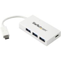 StarTech.com USB Hub - USB Type C - External - White - TAA Compliant - 4 Total USB Port(s) - 4 USB 3.0 Port(s) - PC, Mac, Linux
