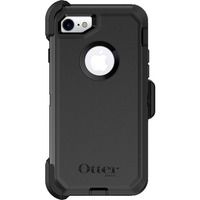 OtterBox Defender Carrying Case (Holster) Apple iPhone 8, iPhone 7 Smartphone - Black - Wear Resistant Interior, Drop Resistant Interior, Dust Port,