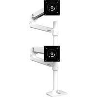 Ergotron Desk Mount for Monitor - White - 2 Display(s) Supported - 101.6 cm (40") Screen Support - 19.96 kg Load Capacity - 75 x 75, 100 x 100