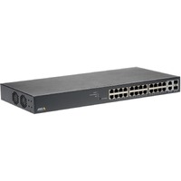 AXIS T8524 24 Ports Manageable Ethernet Switch - 2 Layer Supported - Modular - 2 SFP Slots - Twisted Pair, Optical Fiber