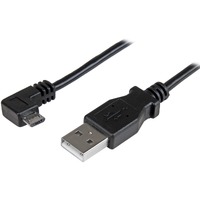 StarTech.com 0.5 m Right Angle Micro USB Cable - Charge and Sync Cable - USB to Micro USB - 24 AWG - First End: 1 x 4-pin USB 2.0 Type A - Male - 1 x