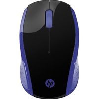 HP 200 Mouse - Radio Frequency - USB - Optical - 3 Button(s) - Navy Blue - Wireless - 1000 dpi - Symmetrical
