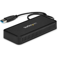 StarTech.com USB 3.0 Type A Docking Station for Notebook - Black - TAA Compliant - 2 Displays Supported - 4K - 4096 x 2160 - 1 x