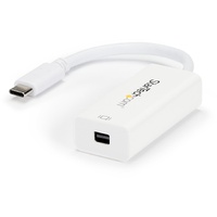 StarTech.com - USB-C to Mini DisplayPort Adapter - 4K 60Hz - White - USB Type-C to Mini DP Adapter - Thunderbolt 3 Compatible -