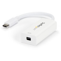 StarTech.com - USB-C to Mini DisplayPort Adapter - 4K 60Hz - White - USB Type-C to Mini DP Adapter - Thunderbolt 3 Compatible - USBC to Mini Adapter