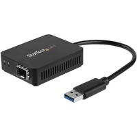 StarTech.com Transceiver/Media Converter - USB 3.0 to Fiber Optic Converter - USB to SFP Adapter - Gigabit Network Adapter for USB-A computers - 1 &