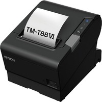Epson TM-T88VI-iHUB Desktop Direct Thermal Printer - Monochrome - Receipt Print - Ethernet - USB - Serial - 350 mm/s Mono - 180 dpi - 80 mm Label