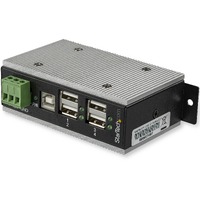 StarTech.com USB Hub - USB Type B - External - Black, Silver - TAA Compliant - 4 Total USB Port(s) - 4 USB 2.0 Port(s) - PC