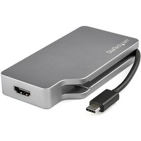 StarTech.com USB C Multiport Video Adapter 4K/1080p - USB Type C to HDMI, VGA, DVI or Mini DisplayPort Monitor Adapter - Space Gray - 1 x 24-pin Type