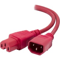 Alogic Standard Power Cord - 2 m - For Switch - IEC 60320 C14 / IEC 60320 C15 - Red