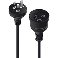 Alogic Power Extension Cord - 3 m - Australia - For General Purpose - 230 V AC - Black