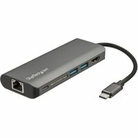 StarTech.com USB Type C Docking Station for Notebook - Memory Card Reader - SD, SDHC, SDXC, microSDHC - 60 W - Space Gray - 1 Displays Supported - 4K