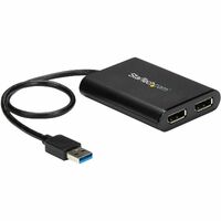 StarTech.com USB to Dual Monitor DisplayPort Adapter - 4K 60Hz - USB 3.0 5Gbps - DisplayLink Cert. - Limited stock, similar item USBA2DPGB - 1 x USB