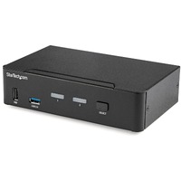 StarTech.com KVM Switchbox - TAA Compliant - 2 Computer(s) - 1 Local User(s) - 3840 x 2160 - 8 x USB - 3 x DisplayPort - Desktop