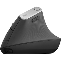 Logitech MX Vertical Mouse - Bluetooth/Radio Frequency - USB Type C - Optical - 4 Button(s) - Graphite - Cable/Wireless - 4000 dpi - Scroll Wheel