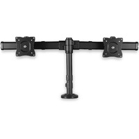 StarTech.com Desk-Mount Dual-Monitor Arm, For up to 27"(17.6lb/8kg) Monitors, Low Profile Design, Clamp/Grommet Mount, Dual Monitor Mount - Height -