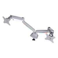 Kensington SmartFit Mounting Arm for Monitor - Silver Grey - 2 Display(s) Supported - 81.3 cm (32") Screen Support - 17.96 kg Load Capacity - 75 x x