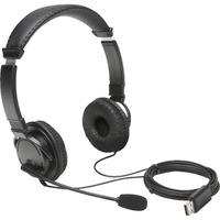 Kensington Wired Over-the-head Stereo Headset - Binaural - Supra-aural - 182.9 cm Cable - Noise Cancelling Microphone - USB Type A