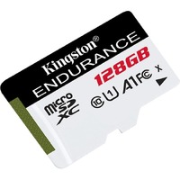 Kingston High Endurance SDCE 128 GB Class 10/UHS-I (U1) microSDXC - 1 Pack - 95 MB/s Read - 45 MB/s Write