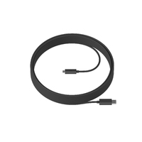 Logitech 10 m USB Data Transfer Cable for Power Supply, Tap, Video Conferencing Camera, PTZ Camera - First End: USB Type A - Male - Second End: USB C