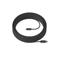 Logitech 25 m USB Data Transfer Cable for Tap, Video Conferencing Camera, Power Supply, PTZ Camera - First End: USB Type A - Male - Second End: USB C