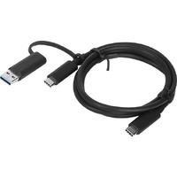 Lenovo 1 m USB Data Transfer Cable for Notebook - First End: 1 x USB Type C - Male - Second End: 1 x USB Type C - Male, 1 x USB 3.0 Type A - Male - -