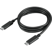 Lenovo 1 m USB Data Transfer Cable for Notebook, Monitor - First End: 1 x USB Type C - Male - Second End: 1 x USB Type C - Male - 10 Gbit/s - Black