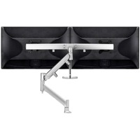 Atdec AWMS-RHXB-H-S Mounting Arm for Monitor - Silver - Landscape/Portrait - Height Adjustable - 2 Display(s) Supported - 67.1 cm to 68.6 cm (27") -