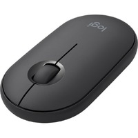 Logitech Pebble M350 Mouse - Bluetooth/Radio Frequency - USB - Optical - 3 Button(s) - Graphite - Wireless - 2.40 GHz - 1000 dpi - Scroll Wheel