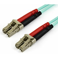 StarTech.com 10m (30ft) LC/UPC to LC/UPC OM4 Multimode Fiber Optic Cable, 50/125&micro;m LOMMF/VCSEL Zipcord Fiber, 100G, LSZH Fiber Patch Cord - 10m