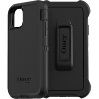 OtterBox Defender Carrying Case (Holster) Apple iPhone 11 Smartphone - Black - Dirt Resistant Port, Dust Resistant Port, Lint Resistant Port, Drop -