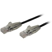 StarTech.com 0.5 m CAT6 Cable - Slim CAT6 Patch Cord - Black - Snagless RJ45 Connectors - Gigabit Ethernet Cable - 28 AWG (N6PAT