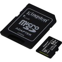 Kingston Canvas Select Plus SDCS2 64 GB Class 10/UHS-I (U1) microSDXC - 1 Pack - 100 MB/s Read